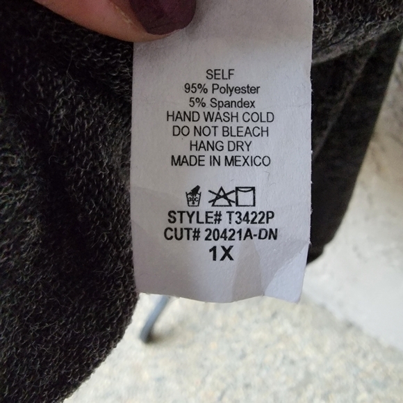 NWOT Boutique Quarter Zip Sweater sz 1X - Picture 6 of 6